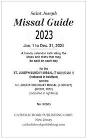9781958237045 2023 Saint Joseph Missal Guide