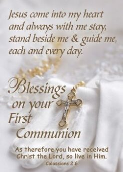 042516138662 Blessings On Your First Communion Verse Card