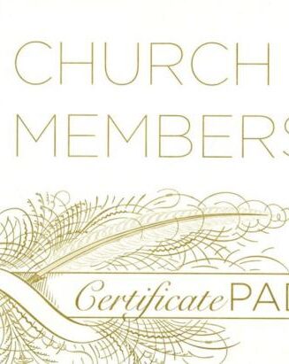634337782867 New Church Member Certificates Pad Of 25