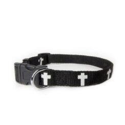 720011900143 Black Non Padded Cross Collar Medium