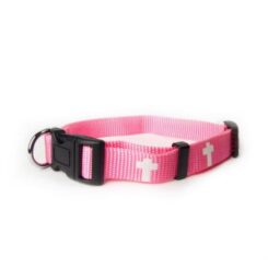 720011900167 Pink Non Padded Cross Collar Medium