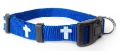 720011900174 Blue Non Padded Cross Collar Medium