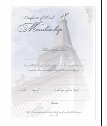 730817307558 Certificate Of Church Membership Pack Of 6