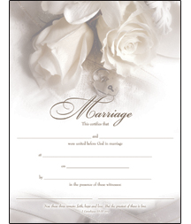 730817334035 Marriage Certificate Pack Of 6