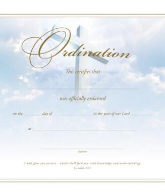 730817348773 Ordination Certificate Pack Of 6
