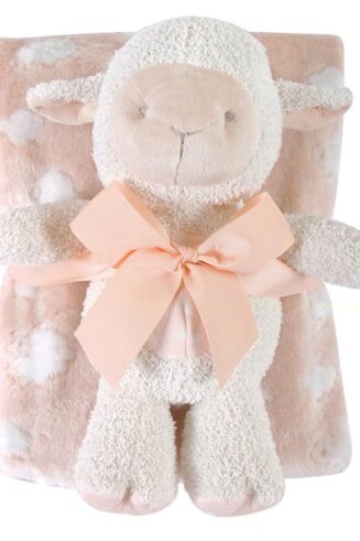 737505120802 Lamb Blanket Toy Set Girl