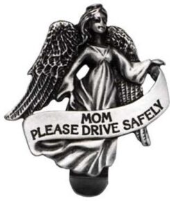 785525030366 Mom Please Drive Safely Angel Visor Clip