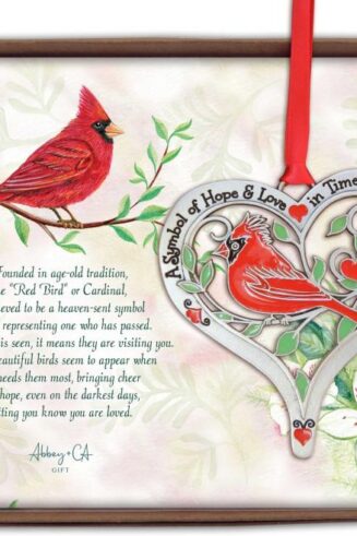 785525306645 Hope And Love Cardinal Heart (Ornament)