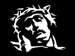 788200801305 Head Of Christ Window Decal (Bumper Sticker)