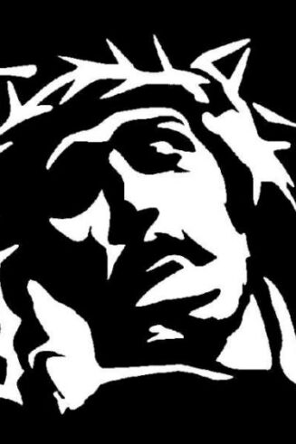 788200801305 Head Of Christ Window Decal (Bumper Sticker)