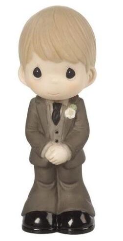 842181106344 Groom Wedding Cake Topper Blond Hair Light Skin Tone