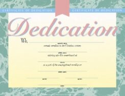 9780805473346 Certificate Of Dedication