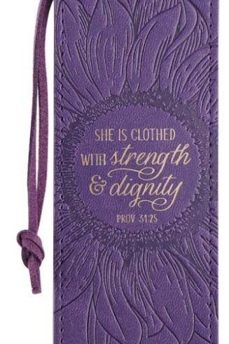 1220000136816 Strength And Dignity Faux Leather Proverbs 31:25