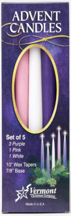 871241003064 Advent Candles Purple Pink White