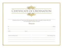 081407008837 Certificate Of Ordination Deacon