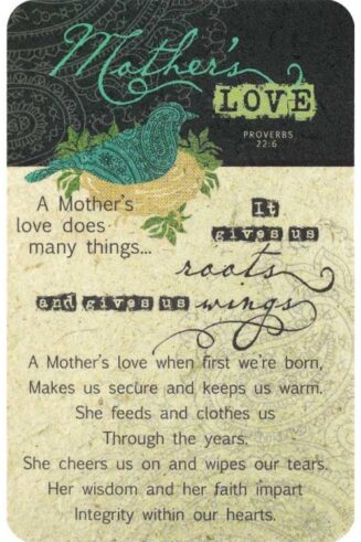 603799439992 Mothers Love Pocket Card