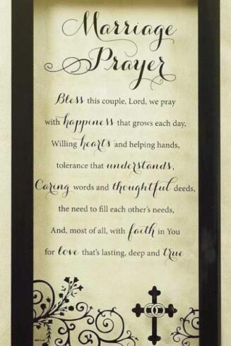 095177560204 Marriage Prayer Glass Print