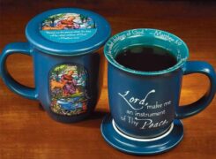 095177564721 Saint Francis Grace Outpoured Mug And Coaster Set