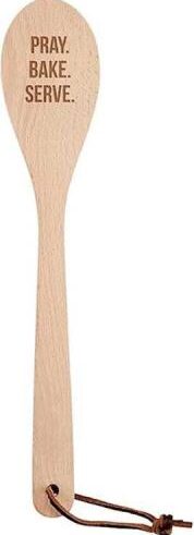 195002030558 Pray Bake Serve Wooden Spoon With Cover