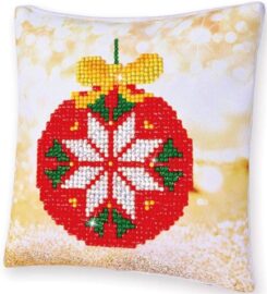 4897073242255 Diamond Dotz Red Bauble Pillow