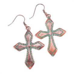 603799098397 Copper Ox Flare Cross (Earring)