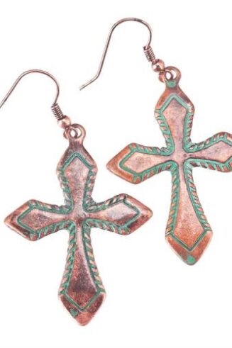 603799098397 Copper Ox Flare Cross (Earring)