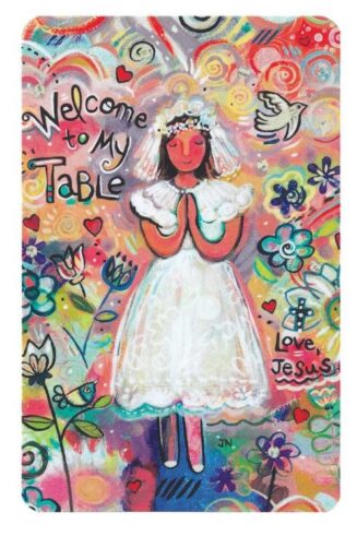 603799125390 Welcome To My Table Girl Prayer Card