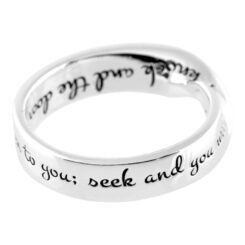 603799243445 Matthew 7:7 Wide Mobius (Size 6 Ring)