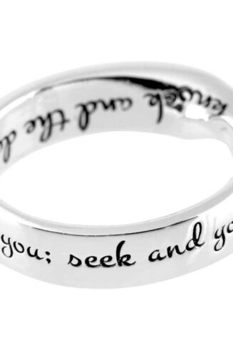 603799243445 Matthew 7:7 Wide Mobius (Size 6 Ring)