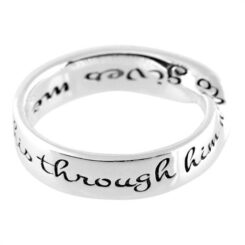 603799245180 Philippians 4:13 Wide Mobius (Size 6 Ring)