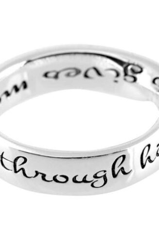 603799245180 Philippians 4:13 Wide Mobius (Size 6 Ring)