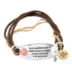 603799312288 1 Corinthians 13:4 Coral Cord (Bracelet/Wristband)