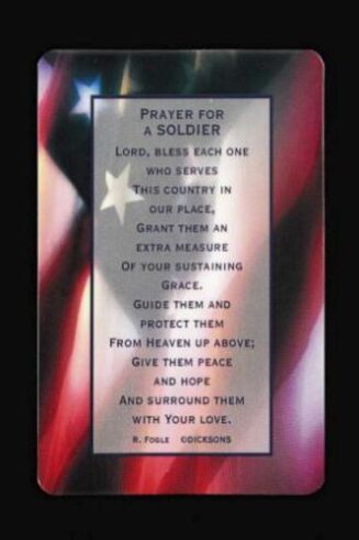 603799318679 Prayer For A Soldier Pocket Card