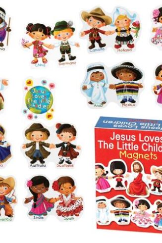 603799334198 Jesus Loves The Little Children (Magnet)