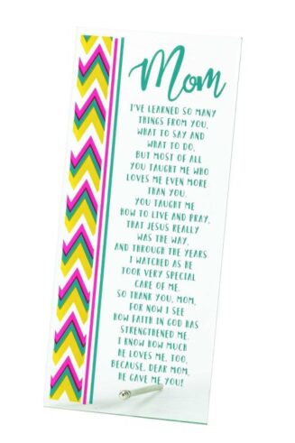 603799367288 Mom Tabletop Glass Plaque