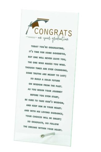 603799368049 Graduation Tabletop Glass Plaque