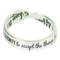 603799472913 Serenity Prayer Wide Mobius (Size 6 Ring)