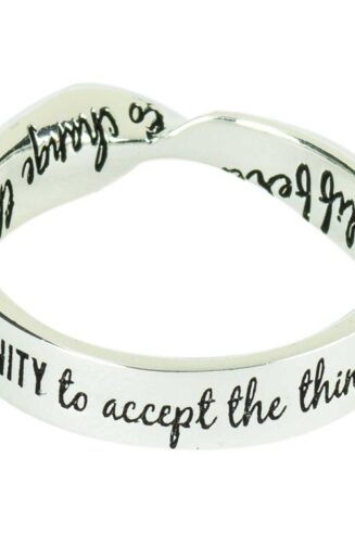 603799472913 Serenity Prayer Wide Mobius (Size 6 Ring)