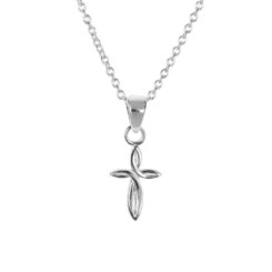 603799496865 Petal Cross Silver Plate