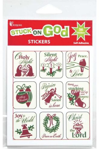 603799581943 Christmas Stuck On God Stickers