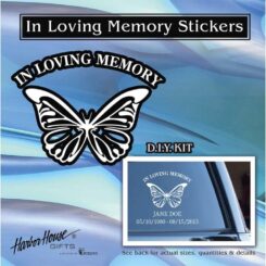 603799584784 In Loving Memory Butterfly Window Sticker (Bumper Sticker)