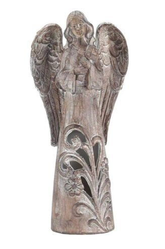 603799590402 Angel Holding Cross (Figurine)