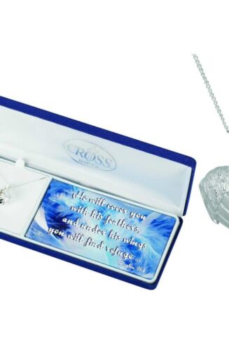 603799790734 Psalm 91:4 Heart Wings Locket