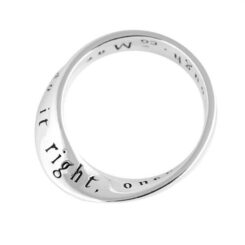 608200023401 Only Live Wide Mobius (Size 8 Ring)