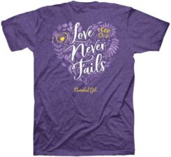 612978605172 Cherished Girl Love Never Fails Floral (T-Shirt)