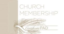 634337782867 New Church Member Certificates Pad Of 25