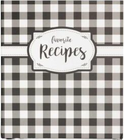 703800081681 Black And White Check Recipe Binder