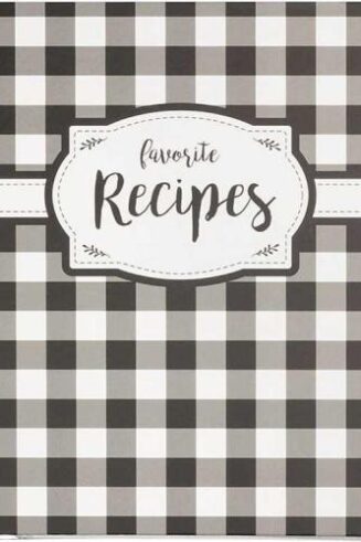 703800081681 Black And White Check Recipe Binder