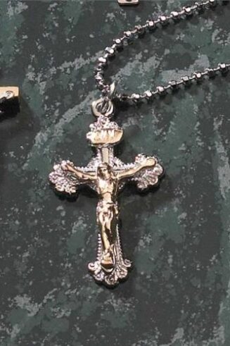 714611125167 2 Tone Budded Crucifix