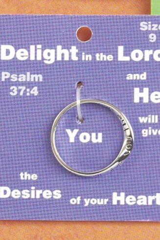 714611151036 InspiRing Psalm 37:4 (Size 6 Ring)